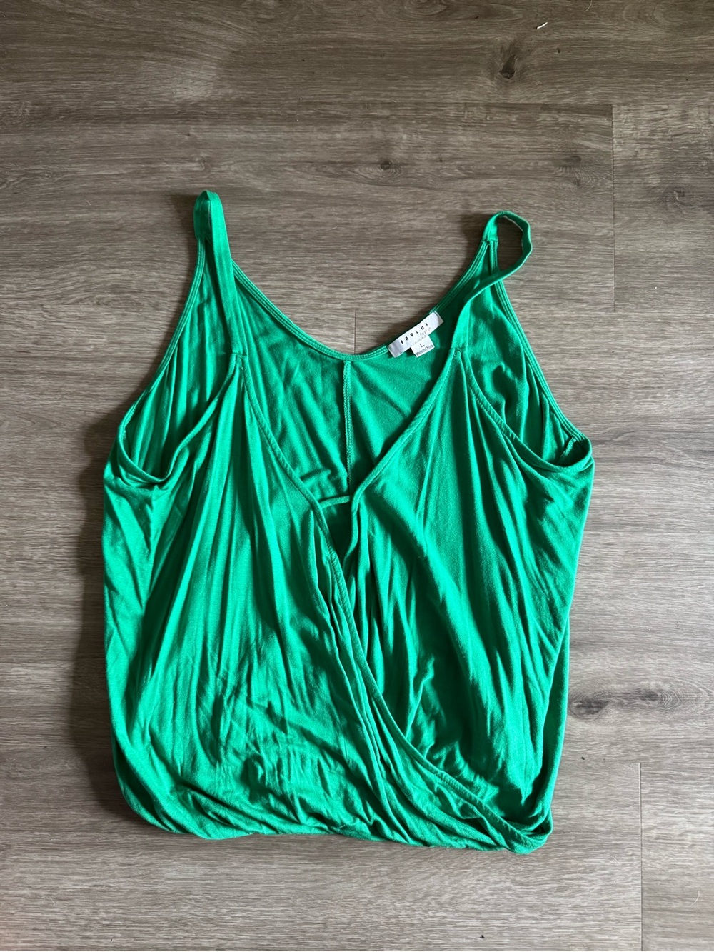 FAVLUX Emerald Green Wrap-Front Camisole